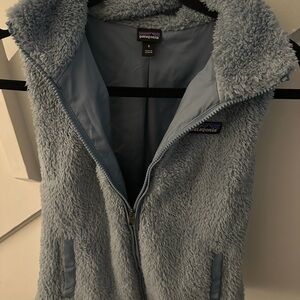 Patagonia Women's Light Blue Fuzzy Vest